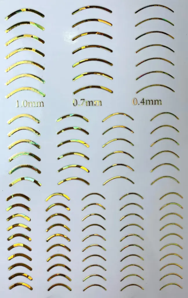 Lunette decorative adesive per Nail Art - gold olografico