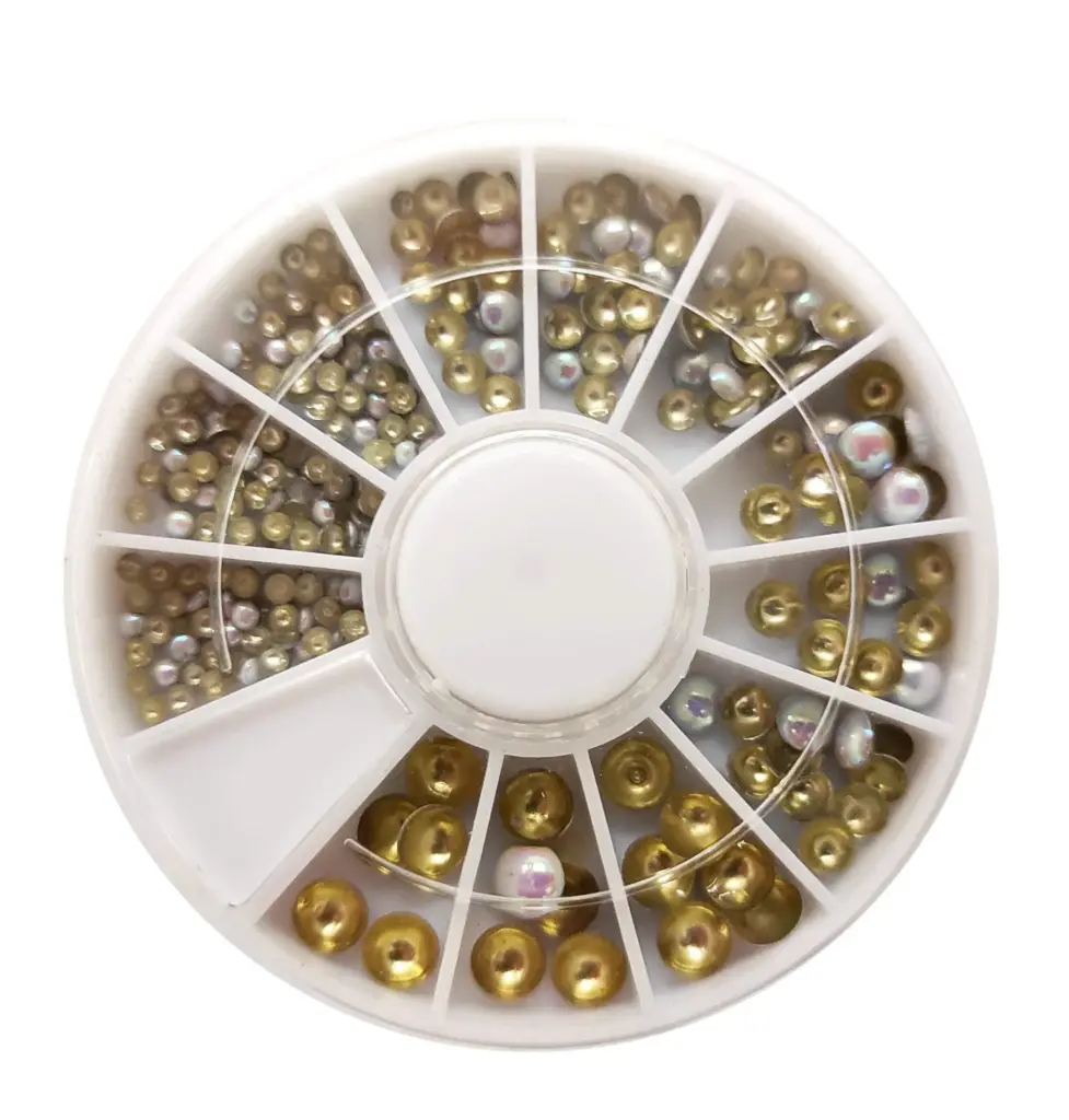 Mezze sfere vuote - color oro - dimensioni assortite