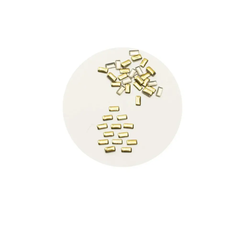 Nailstuds no. 6 gold - rettangolini