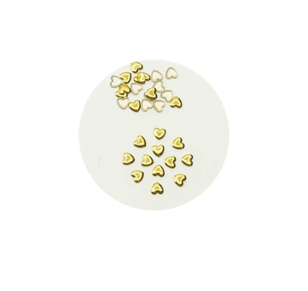 Nailstuds no. 7 gold - cuoricini
