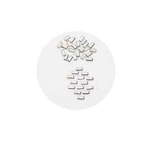 Nailstuds no. 3 silver - rettangolini